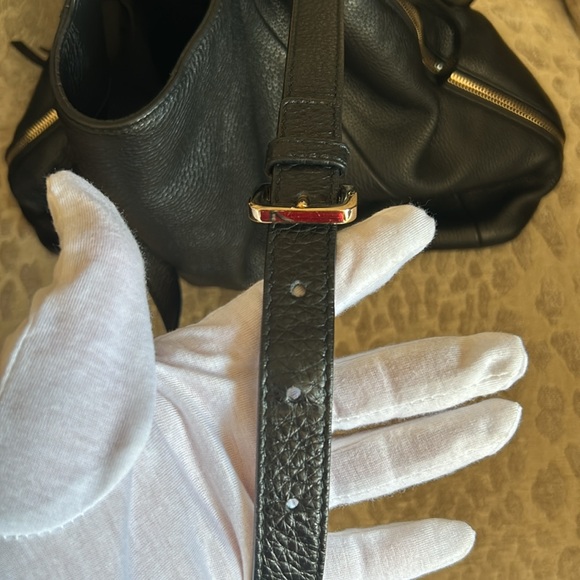 Furla Black pebbled leather two way handbag shoulder bag - Picture 16 of 16